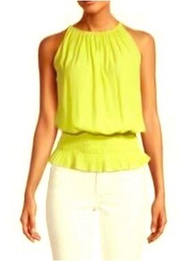 CATHERINE MALANDRINO Citron Top Size Small/Petite NWT